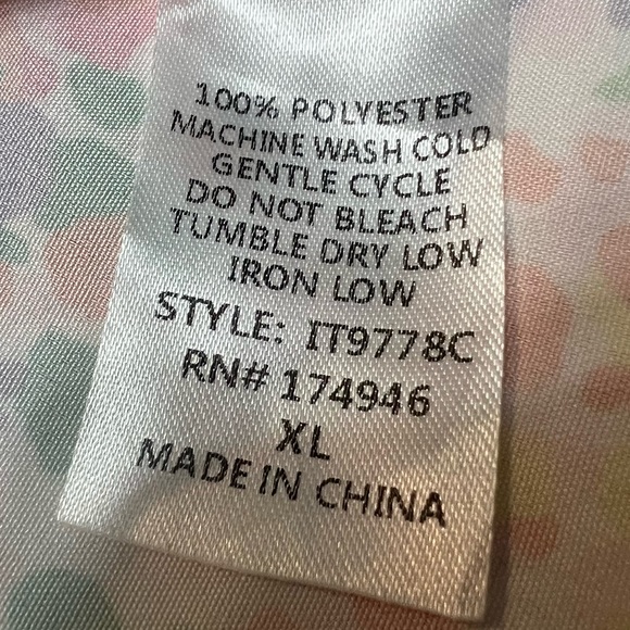 Periwinkle Colorful Spots‎ Season Bright and Embroidered Blouse. Size XL. - Picture 13 of 13